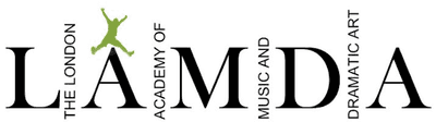 LAMDA logo, the London Academy of Music and Dramatic Art